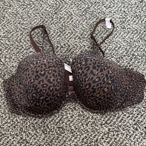 Victoria's Secret Brown Leopard Print Bra